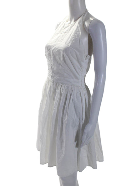 Joie Womens Sleeveless Long Fit To Flare Halter Dress White Size Small