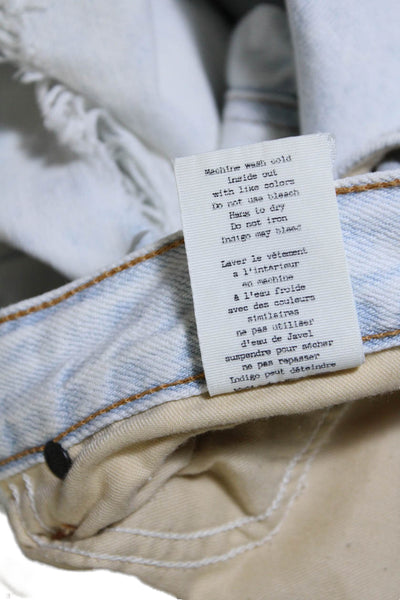 Rag & Bone Jean Womens Tapered Leg Distressed Light Wash Jeans White Size 29