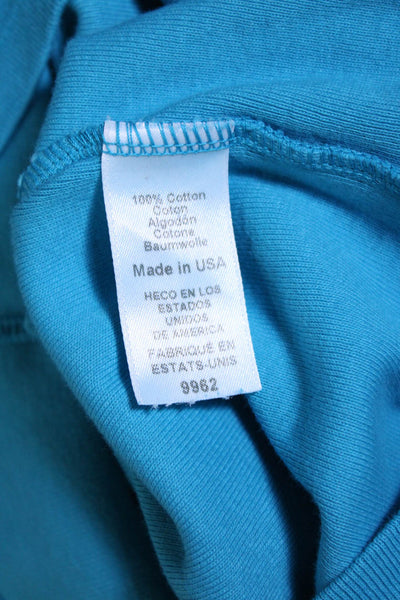 Michael Stars Womens Cotton Kendall Cropped Sleeveless Tank Top Blue Size OS