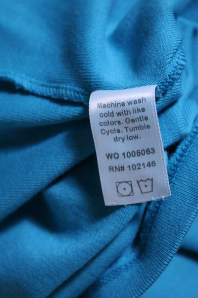 Michael Stars Womens Cotton Kendall Cropped Sleeveless Tank Top Blue Size OS