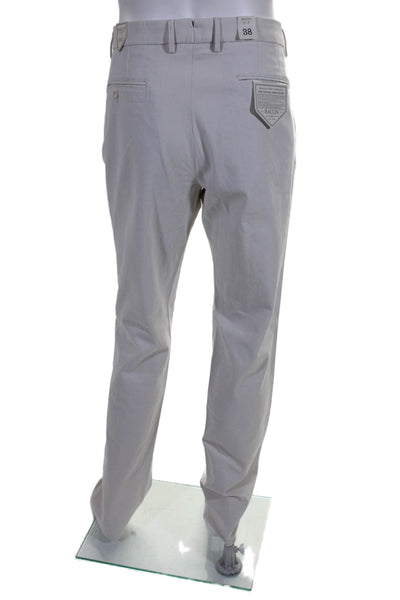 Ballin Mens Cotton Four Pocket Button Closure Straight Leg Pants Beige Size 38