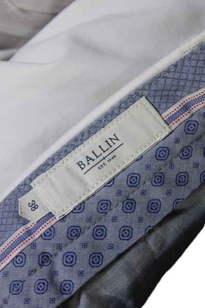 Ballin Mens Cotton Four Pocket Button Closure Straight Leg Pants Beige Size 38