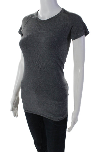 Lululemon Womens Short Sleeve Activewear T shirt Gray Size 4