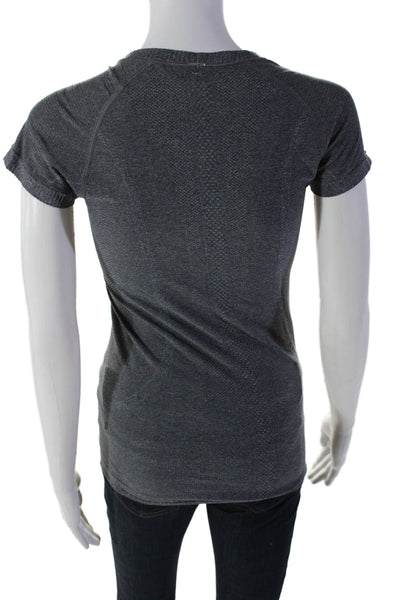 Lululemon Womens Short Sleeve Activewear T shirt Gray Size 4