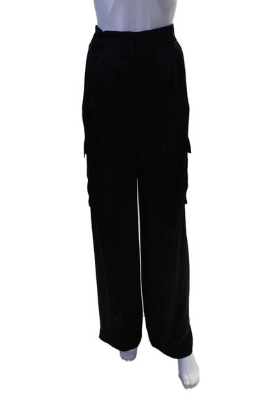 Marella Sport Womens Birillo Hook & Eye Straight High Rise Pants Navy Size 10