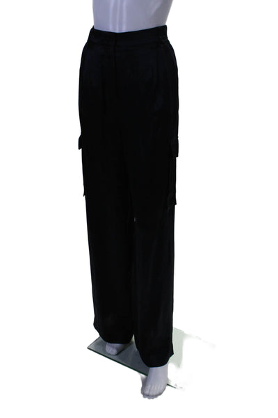 Marella Sport Womens Birillo Hook & Eye Straight High Rise Pants Navy Size 10