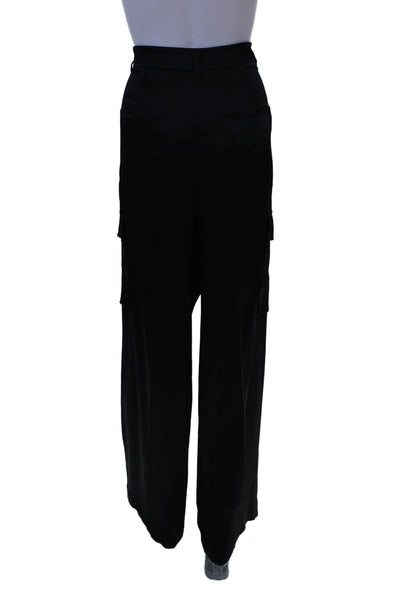 Marella Sport Womens Birillo Hook & Eye Straight High Rise Pants Navy Size 10
