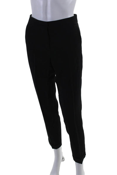 Sport Max Womens Tapered Leg Flat Front Dress Pants Black Size 28