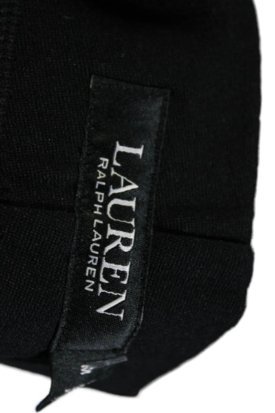 Lauren by Ralph Lauren Womens Elastic waist Tapered Leg Pants Black Medium