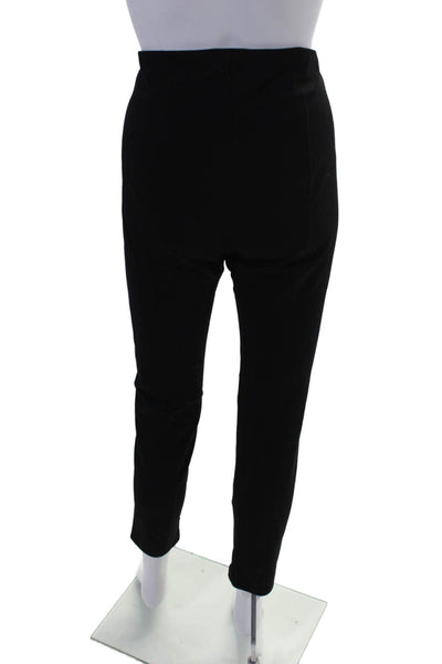 Theory Womens Tapered Leg High Elastic Waist Compression Pants Black Medium