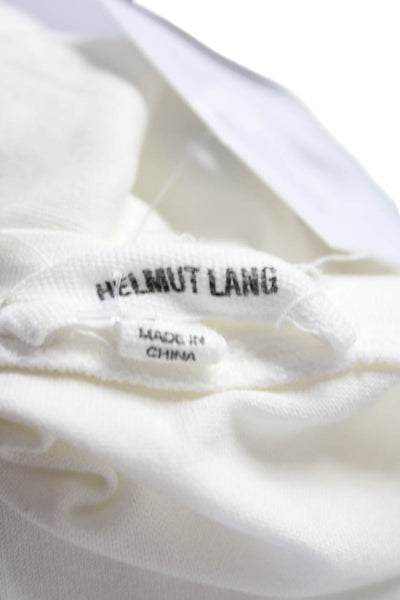 Helmut Lang Womens Short Sleeve Crew Neck T Shirt White Size Medium