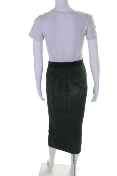 Rhythm Womens Sleeveless Scoop Neck Elastic Waist Skirt Set Green Medium