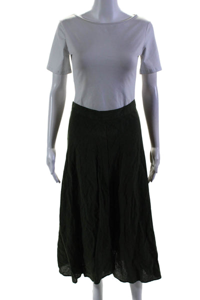 Velvet by Graham & Spencer Womens Linen A Line Maxi Skirt Green Size Extra Small