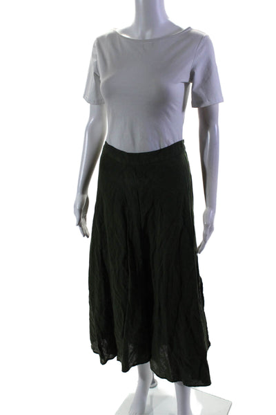 Velvet by Graham & Spencer Womens Linen A Line Maxi Skirt Green Size Extra Small