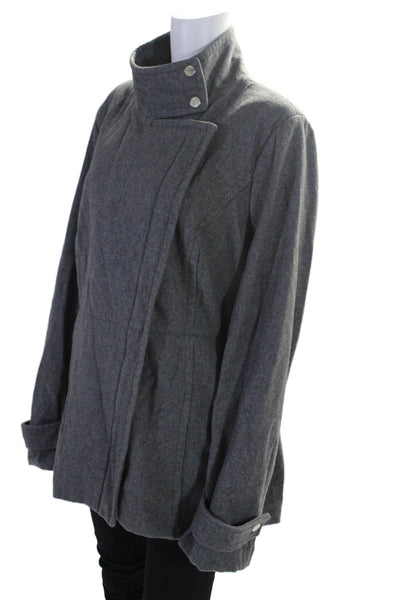 Rachel Rachel Roy Women's Long Sleeves Full Zip Pockets Coat Gray Size XL