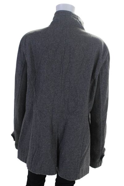 Rachel Rachel Roy Women's Long Sleeves Full Zip Pockets Coat Gray Size XL