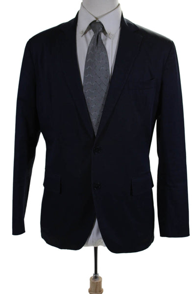 Gant Mens Two Button Notched Lapel Woven Blazer Blue Size Medium