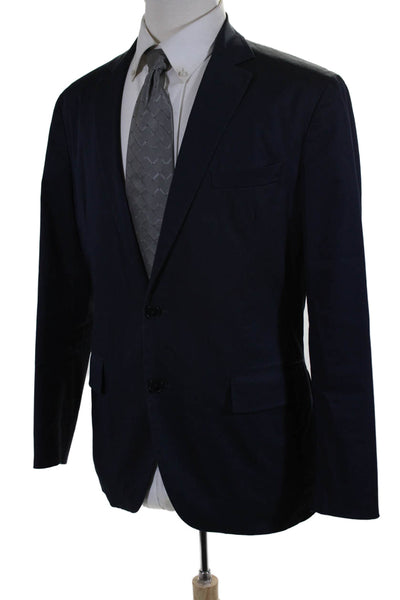 Gant Mens Two Button Notched Lapel Woven Blazer Blue Size Medium