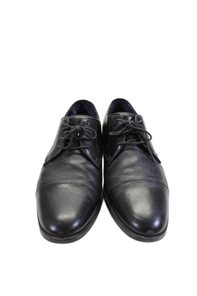 Cole Haan Grand.OS Mens Black Leather Lace Up Cap Toe Dress Shoes Size 11.5M