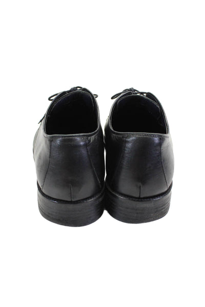 Cole Haan Grand.OS Mens Black Leather Lace Up Cap Toe Dress Shoes Size 11.5M