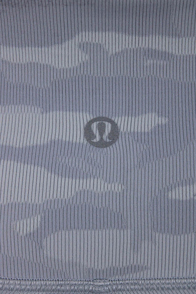 Lululemon Womens High Rise Stretch Knit Camouflage Cropped Leggings Gray Size 2