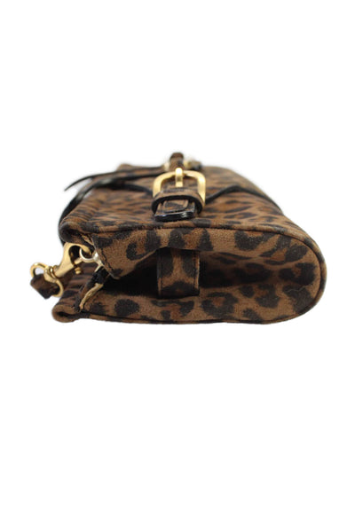 Jimmy Choo Women's Zip Closure Suede Animal Print Wallet Size M