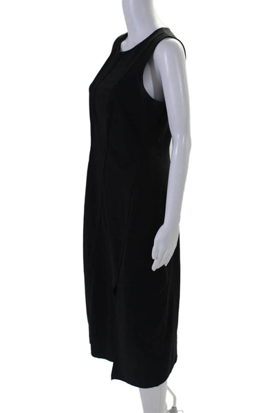 Theory Womens Sleeveless Scoop Neck Long Dress Black Size Medium