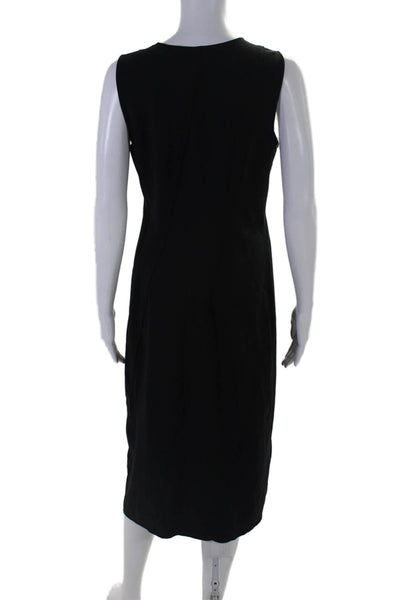 Theory Womens Sleeveless Scoop Neck Long Dress Black Size Medium