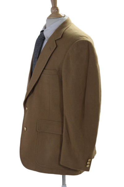 Hardwick Clothes Darted Collar Button Long Sleeve Blazer Coat Brown Size EUR 41