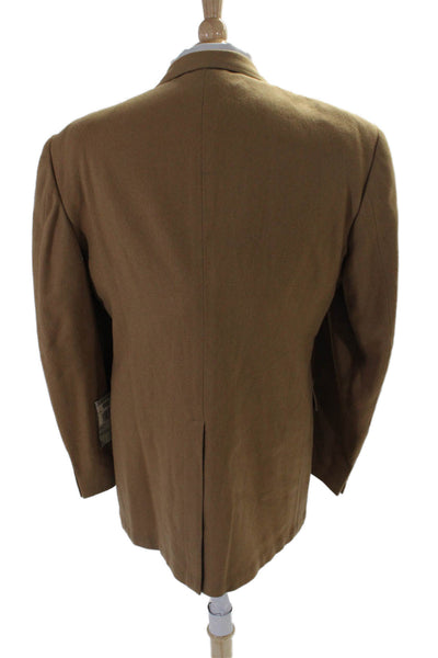 Hardwick Clothes Darted Collar Button Long Sleeve Blazer Coat Brown Size EUR 41