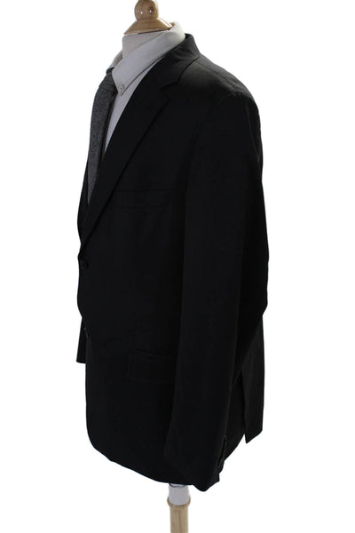 Boss Hugo Boss Mens Wool Button Darted Long Sleeve Blazer Dark Gray Size EUR 46