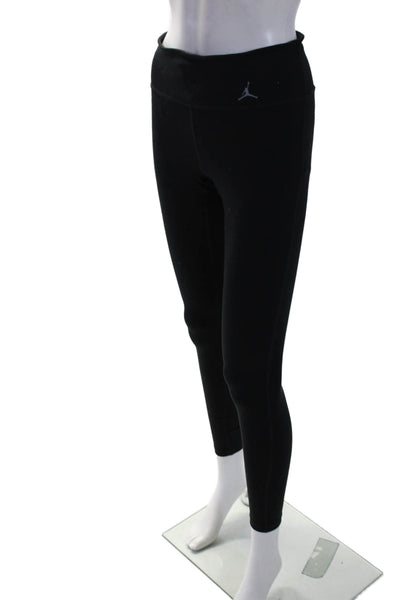 Jordan Women's High Waist Drawstring Full Length Leggings Black Size S