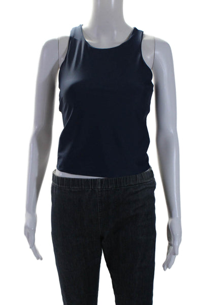 Heroine Sport Women's Round Neck Sleeveless Tank Top Navy Blue Size M