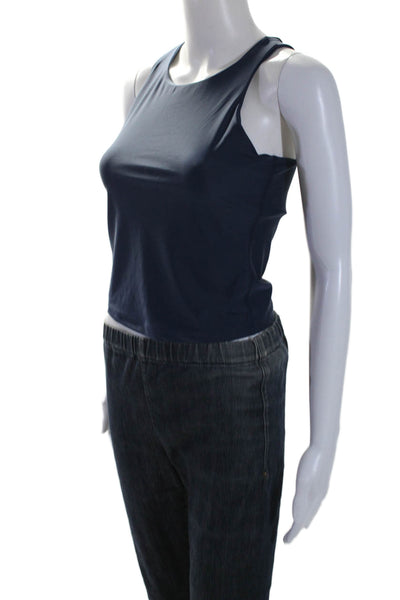 Heroine Sport Women's Round Neck Sleeveless Tank Top Navy Blue Size M