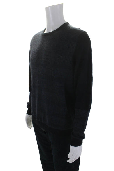 CK Calvin Klein Mens Long Sleeve Crew Neck Tight Knit Sweater Black Size Large