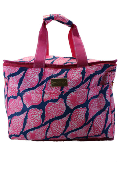 Lily Pulitzer Womens Double Handle Abstract Print Duffle Bag Pink Medium