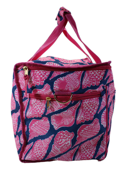 Lily Pulitzer Womens Double Handle Abstract Print Duffle Bag Pink Medium