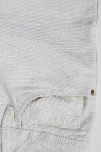 Frame Womens Tapered Leg Five Pocket Zip Front Casual Pants White Size 23