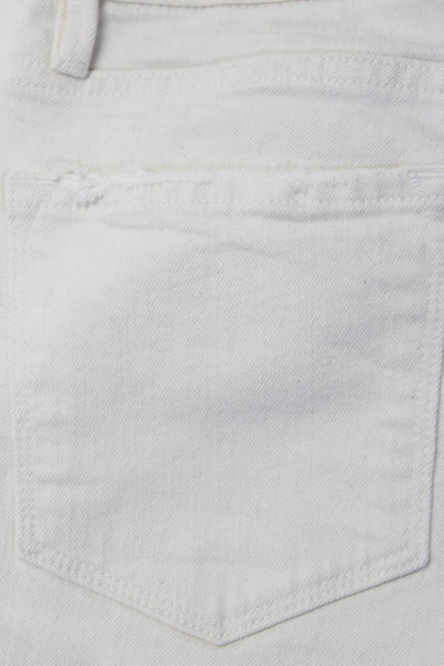 Frame Womens Tapered Leg Five Pocket Zip Front Casual Pants White Size 23