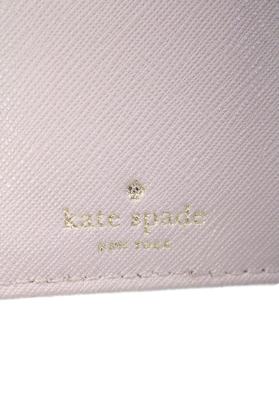 Kate Spade New York Womens Leather Colorblock Snap Closure Card Wallet Pink