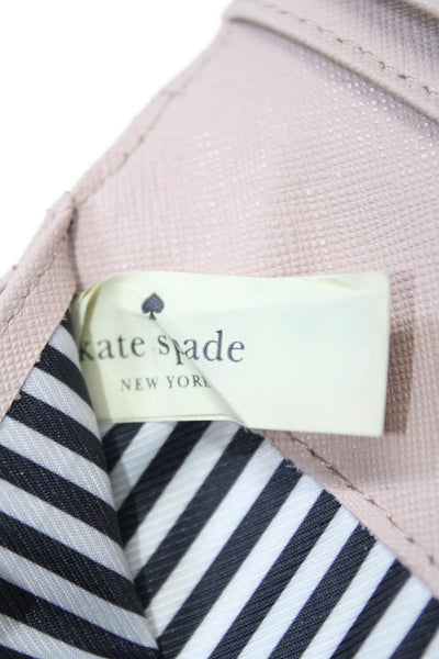 Kate Spade New York Womens Leather Colorblock Snap Closure Card Wallet Pink