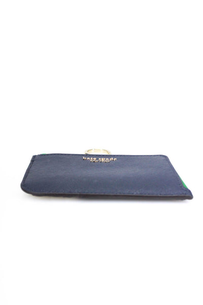 Kate Spade New York Womens Leather Colorblock Slim Cardholder Wallet Blue