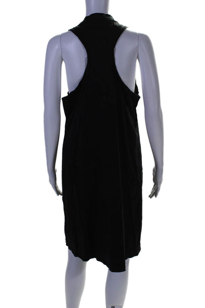 BCBGMAXAZRIA  Women's Round Neck Sleeveless A-Line Mini Dress Black Size L