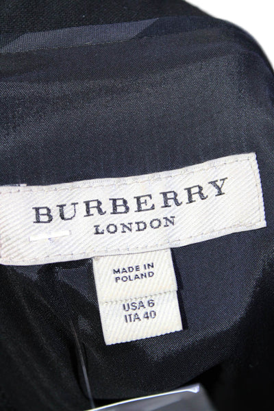 Burberry London Womens Dark Gray Boat Neck Sleeveless Shift Dress Size 6