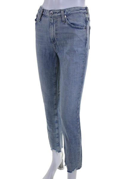 AG Adriano Goldschmied Womens Blue Isabelle High Rise Straight Crop Jeans Size25