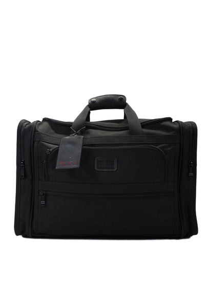 Tumi Unisex Adult Black Canvas Zip Top Handle Carry On Luggage Bag Handbag