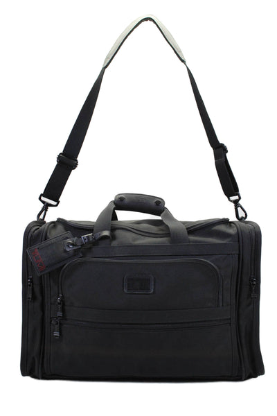 Tumi Unisex Adult Black Canvas Zip Top Handle Carry On Luggage Bag Handbag