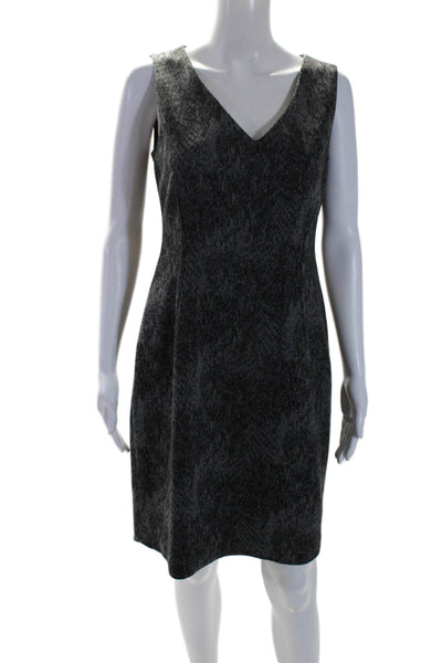 Tahari Women's V-Neck Sleeveless A-Line Work Wear Mini Dress Black Size 6