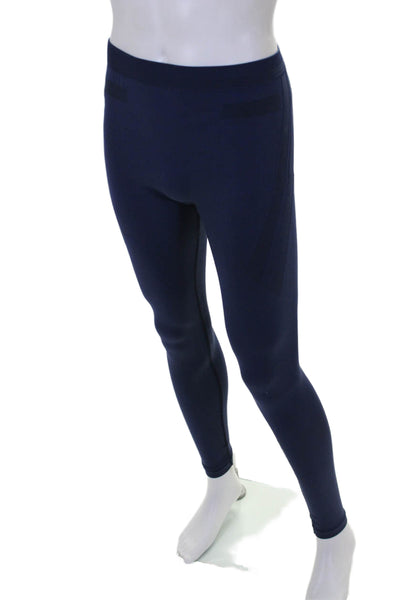 Stio Mens Elastic Waist Mid Rise Thermal Ankle Leggings Navy Blue Size XL