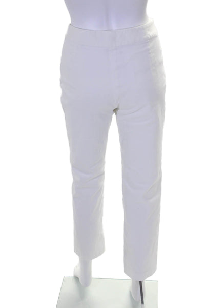 KORS Michael Kors Womens Tapered Leg Zip Front Classic Pants White Size 8